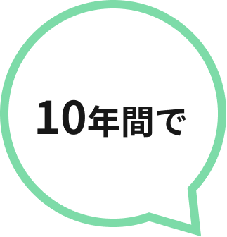 10年間で